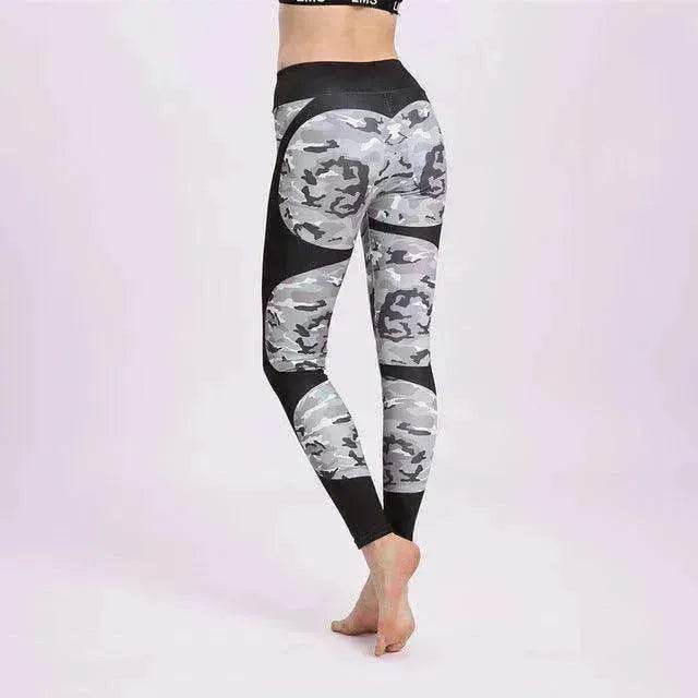 Print patchwork yoga leggings