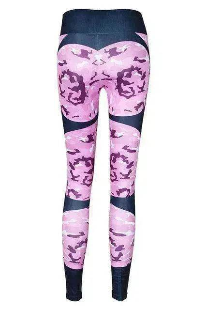 Print patchwork yoga leggings