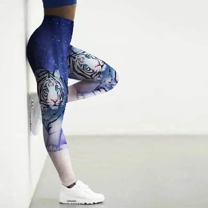 Printed Animal Bodysuit Yoga Pants Gym Wear
