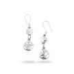 Double Beaten Disc Earrings In Silver Plate