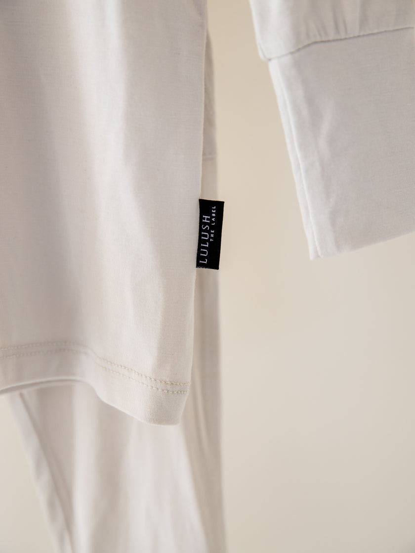 Cloud Grey Bamboo 2-Piece Long Sleeve Jogger Set