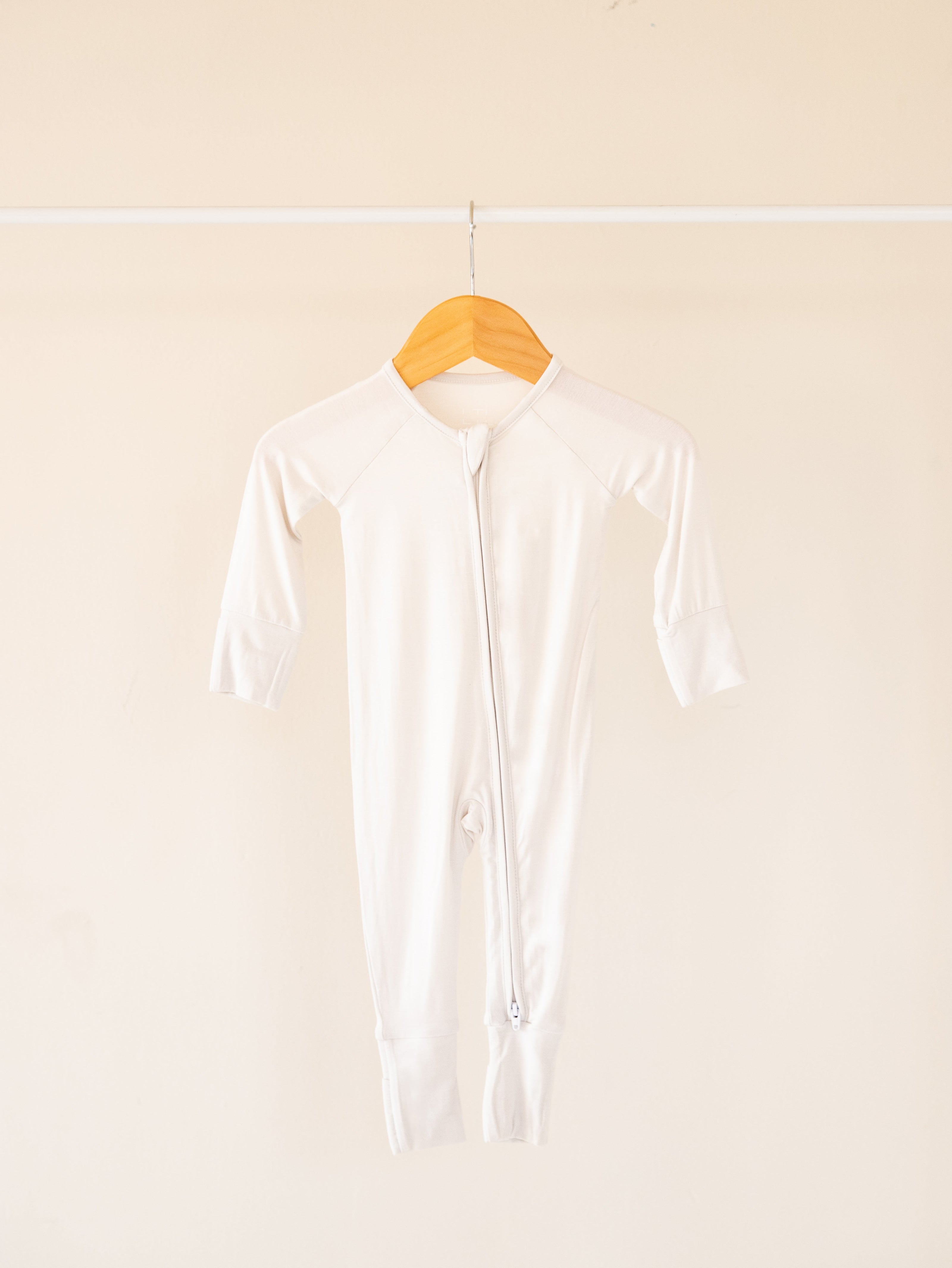 Cloud Grey Bamboo Convertible Zippered Romper