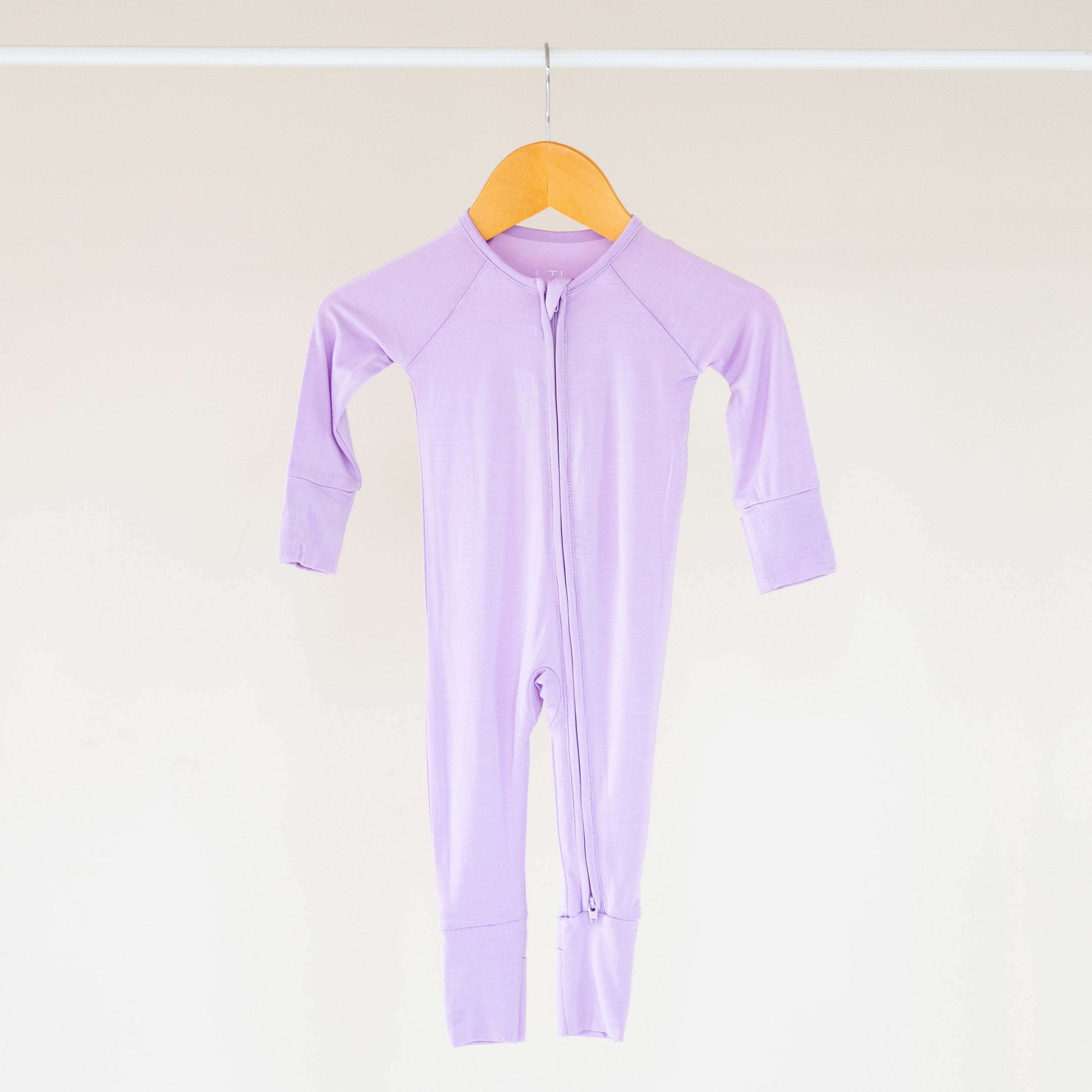 Lilac Bamboo Convertible Zippered Romper
