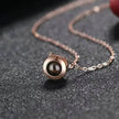 Projection Necklace In 100 Languages I Love You