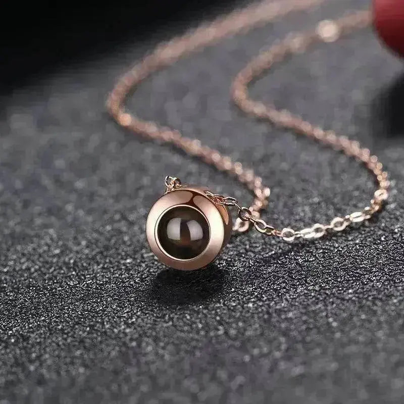 Projection Necklace In 100 Languages I Love You