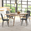 Arbor Upholstered Dining Chairs with Steel Legs-Set of 4-Grey