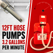 *New* PumpMatic Super Long Gas Pump w/ 12 Ft Hose - 3.2 GPM - Gas, Diesel, Kerosene
