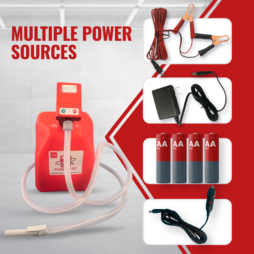 *New* PumpMatic Super Long Gas Pump w/ 12 Ft Hose - 3.2 GPM - Gas, Diesel, Kerosene