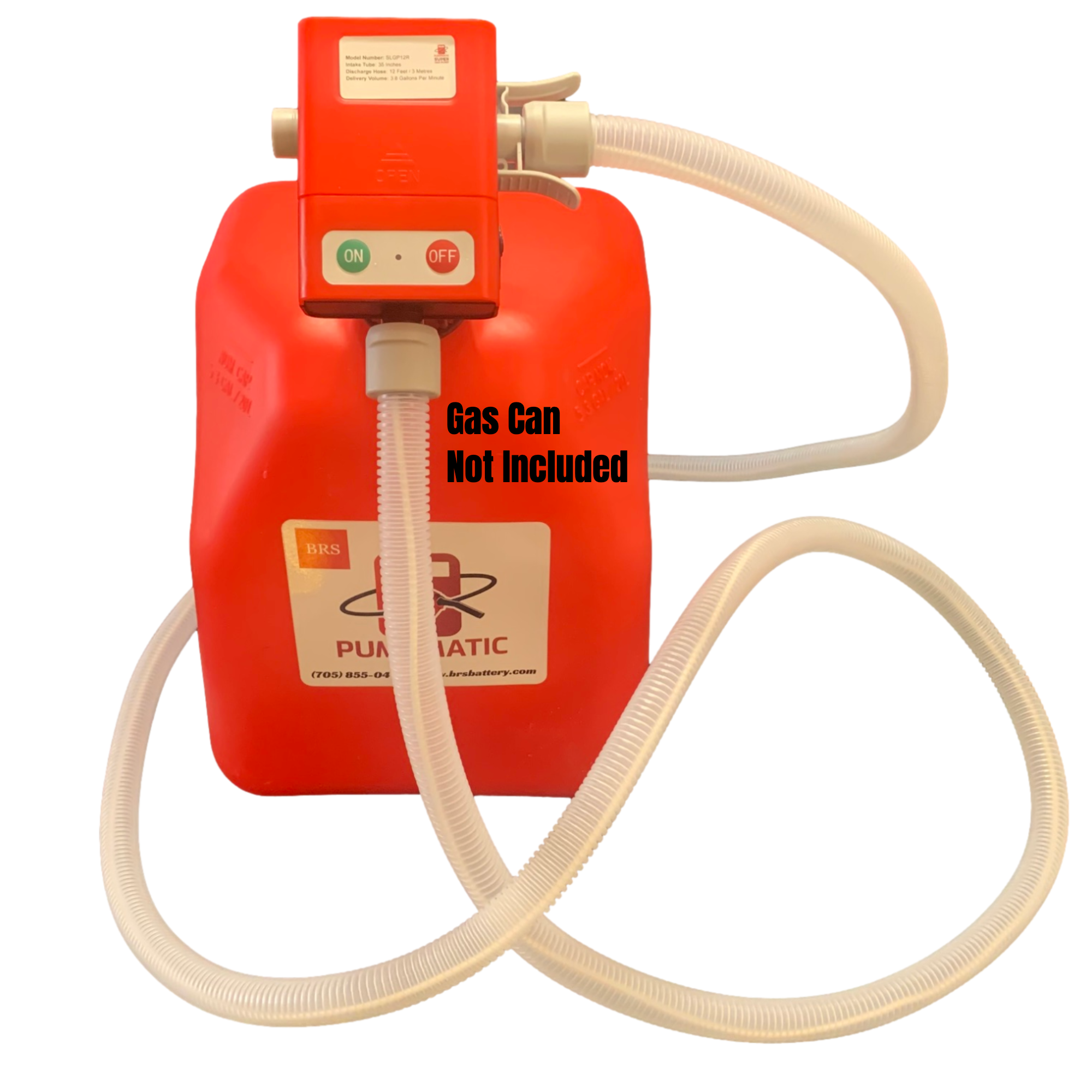 *New* PumpMatic Super Long Gas Pump w/ 12 Ft Hose - 3.8 GPM - Gas, Diesel, Kerosene