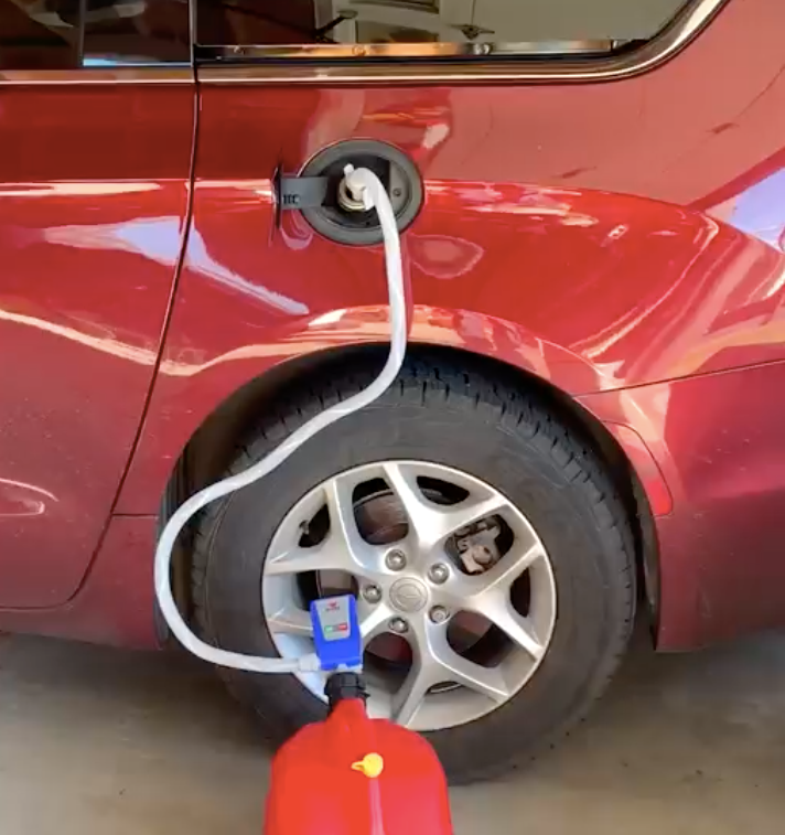 PumpMatic Super Gas Pump Fuel Transfer Pump for Gas, Diesel, Kerosene + 3 Power Sources w/ 4.25 Ft Hose