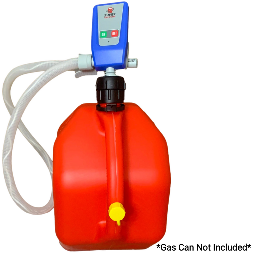 PumpMatic Super Gas Pump Fuel Transfer Pump for Gas, Diesel, Kerosene + 3 Power Sources w/ 4.25 Ft Hose