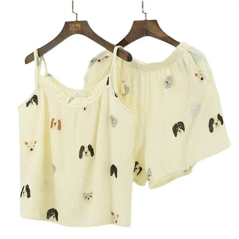 Pure Cotton Double-layer Gauze Pajamas For Women