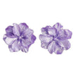 Purple Flower Internet Influencer Fairy Resin Stud Earrings For Women