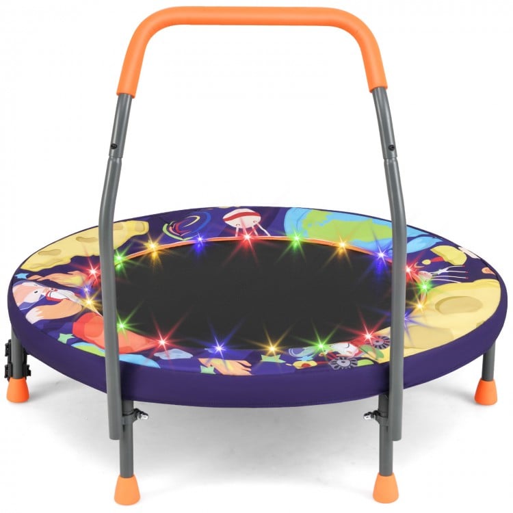 Mini Trampoline Folding Small Rebounder for Kids with Lights
