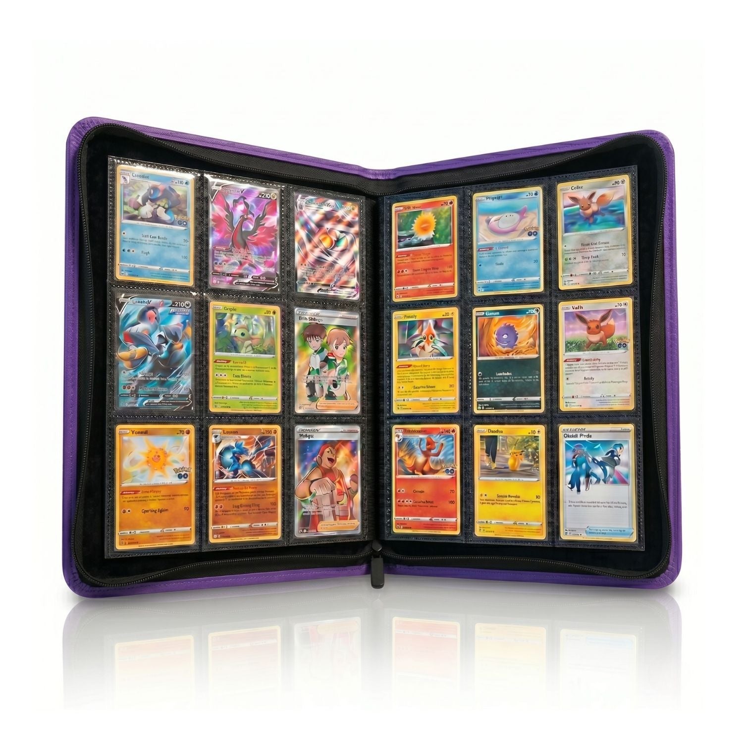 EVORETRO 9-Pocket Zip-Up Trading Card Zipper Binder for 360 cards