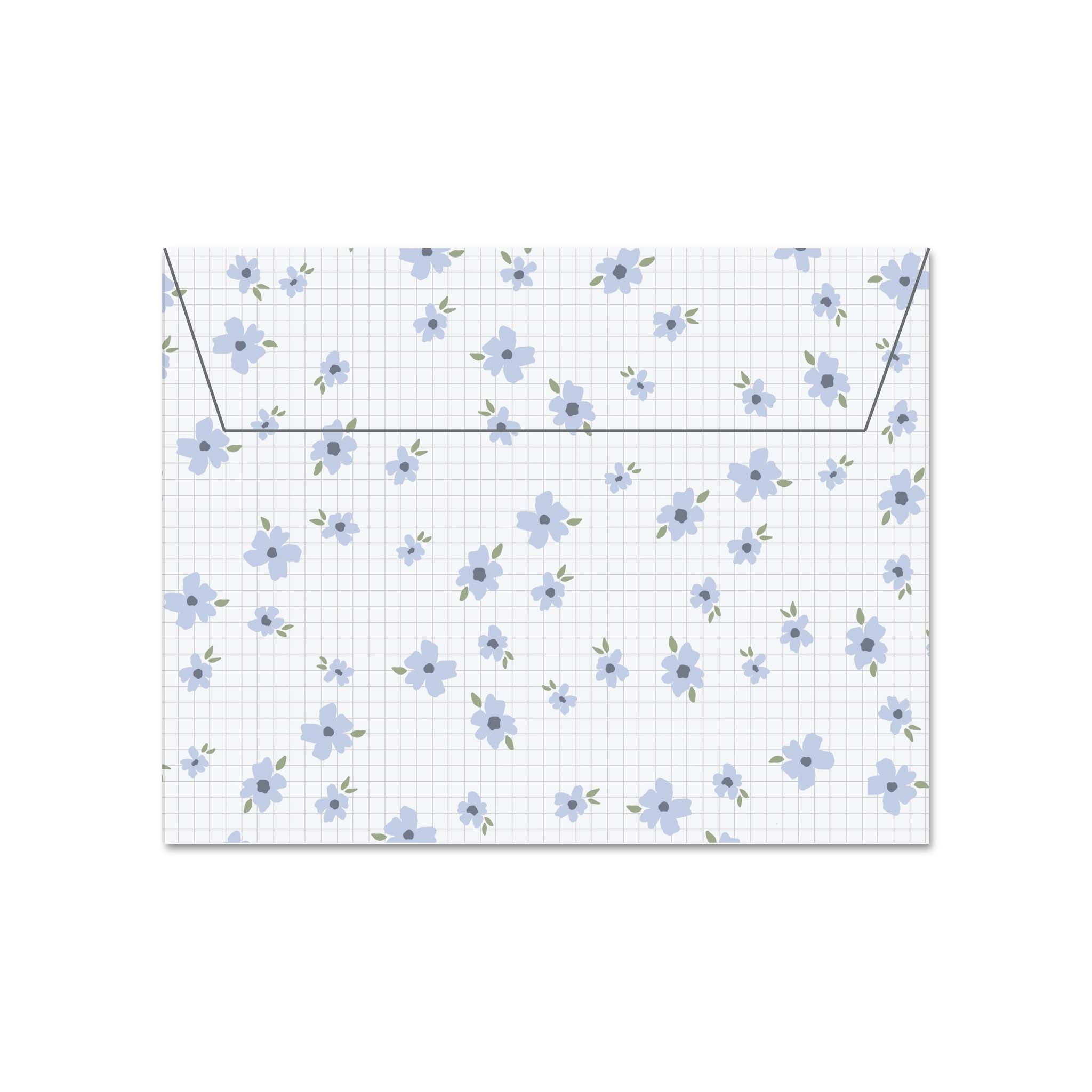 Purple Grid Pattern Envelope - 5 Pack