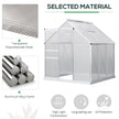 Outsunny 6' x 6' Aluminum Greenhouse Polycarbonate Walk-in Garden Greenhouse Kit with Adjustable Roof Vent, Rain Gutter  Sliding Door| Aosom Canada