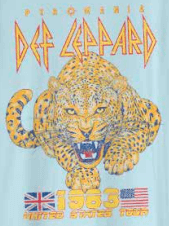 Def Leppard '83 Tour T-Shirt  - Light Blue