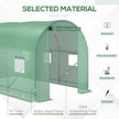 Outsunny Walk-in Tunnel Grow House: 11.5x6.6 Outdoor Plant Growing Hot House with Roll Up Door