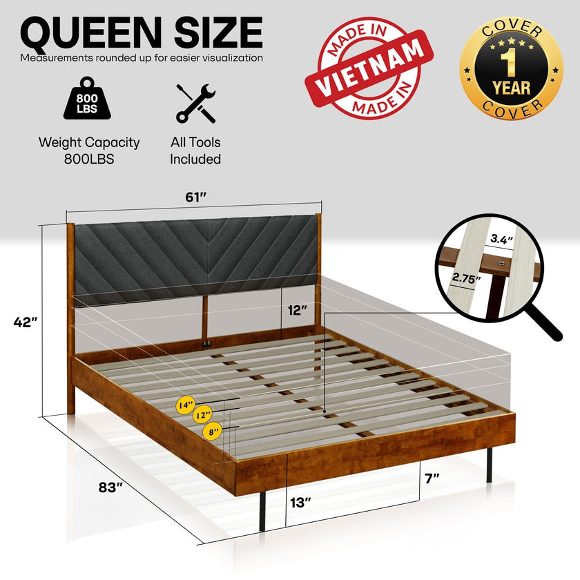 Astoria Solid Wood Bed Frame