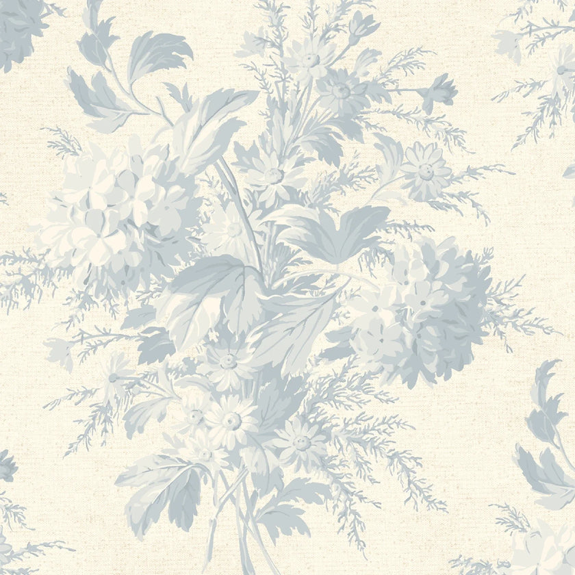 Franklin House - Blue Bouquet - 108in wideback - QB541547D-BLUE