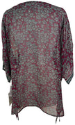 PRG7183 Sheer Avatar Pure Silk Long Tunic with Side Ties