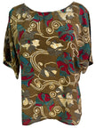 PRC6691 Avatar Pure Silk Side Slit Top