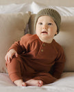 Henley Knit Top | Cranberry | Quincy Mae