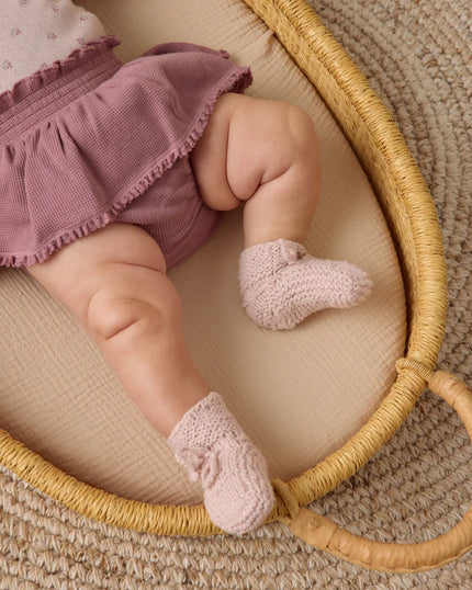 Knit Booties | Lilac | Quincy Mae