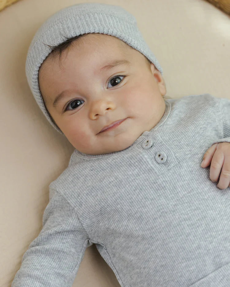 Ribbed Top+ Legging Set | Dusty Blue | Quincy Mae