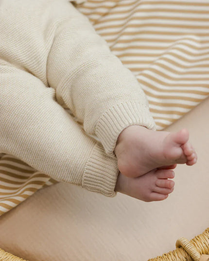 Knit Pant | Heathered Natural | Quincy Mae