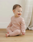 Knit Cardigan | Heathered Rose | Quincy Mae