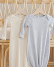 Knotted Baby Gown + Hat | Dusty Blue | Quincy Mae