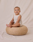 Sleeveless One-Piece | Sky Micro Stripe | Quincy Mae