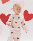 Heart Knit Sweater & Pant Set | Quincy Mae | Natural