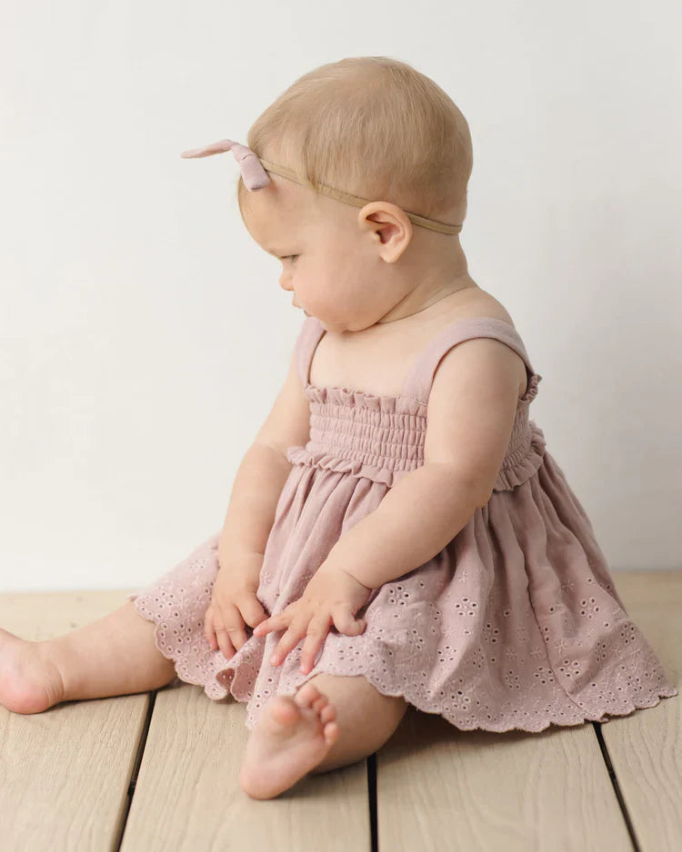 Mae Smocked Top + Bloomer Set | Mauve | Quincy Mae