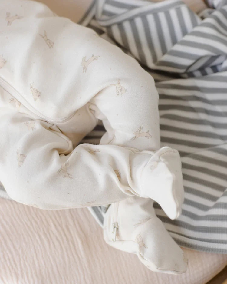 Zip Long Sleeve Sleeper Footie | Bunnies | Quincy Mae
