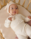 Bunny Knit Bonnet | Ecru | Quincy Mae