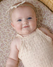 Annie Knit Romper | Ecru | Quincy Mae