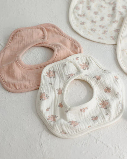 Flower Bib Pack | Garden Rose, Melon | Quincy Mae
