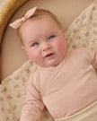 Side Snap Bodysuit | Melon Micro Stripe | Quincy Mae
