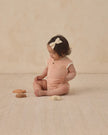 Terry Cloth Romper | Melon | Quincy Mae