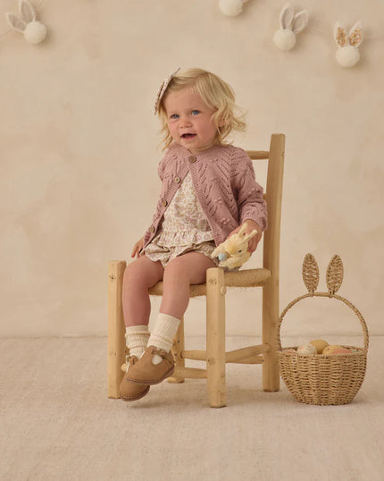 Knit Cardigan | Mauve | Quincy Mae