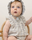 Woven Ruffle Bonnet | Sky | Quincy Mae
