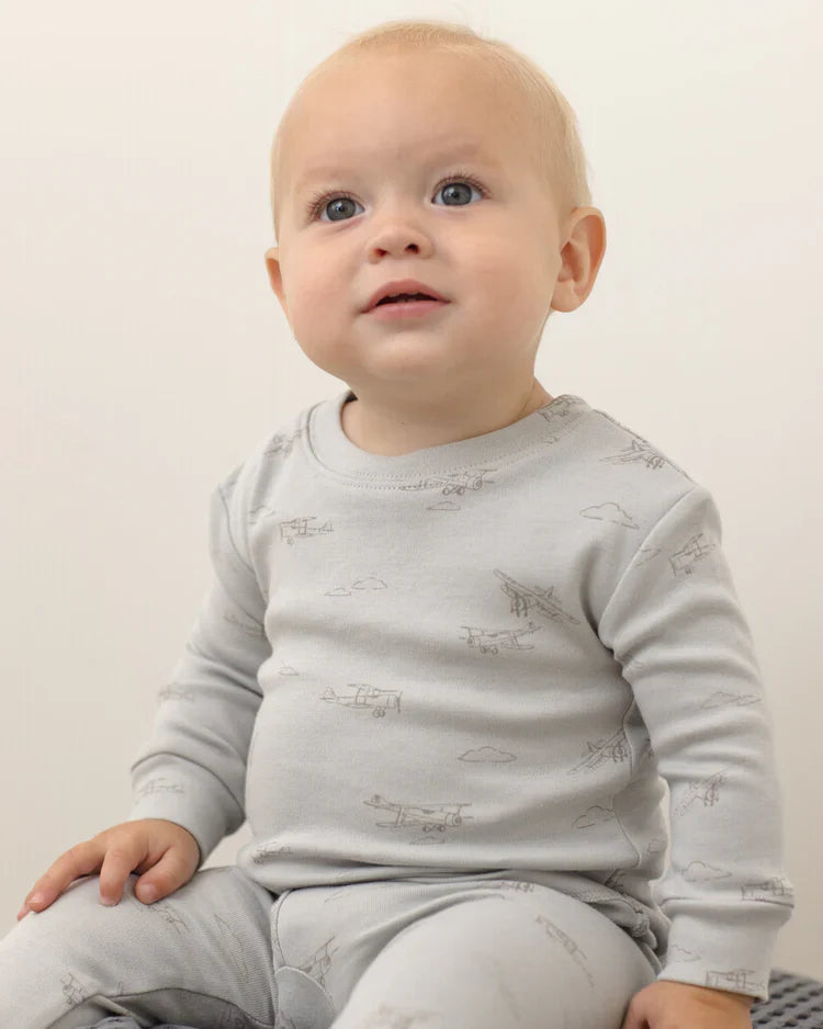 Jersey Pajama Set | Airplane | Quincy Mae