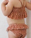 Smocked Ruffle Bikini | Poppy Floral | Quincy Mae