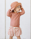 Boys Swim Short | Retro Poppy Stripe | Quincy Mae