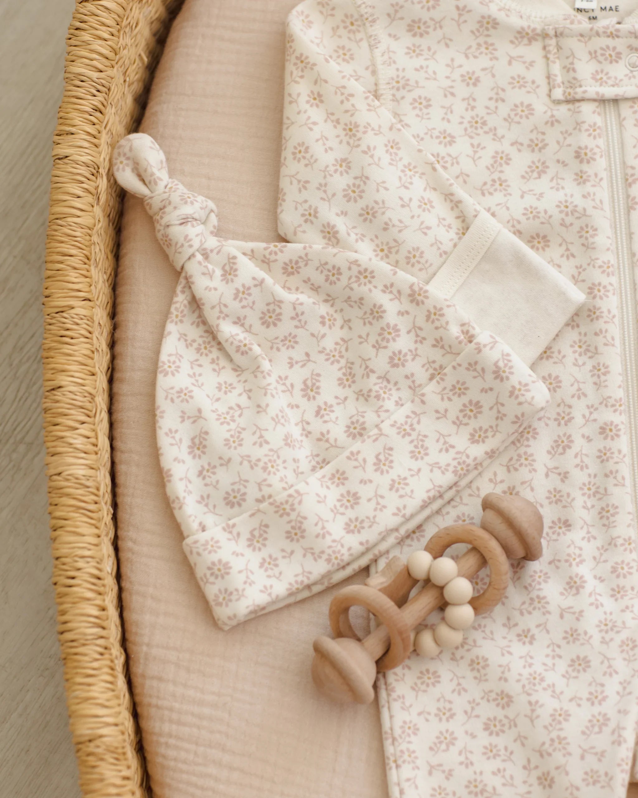 Knotted Baby Hat | Ditsy | Quincy Mae