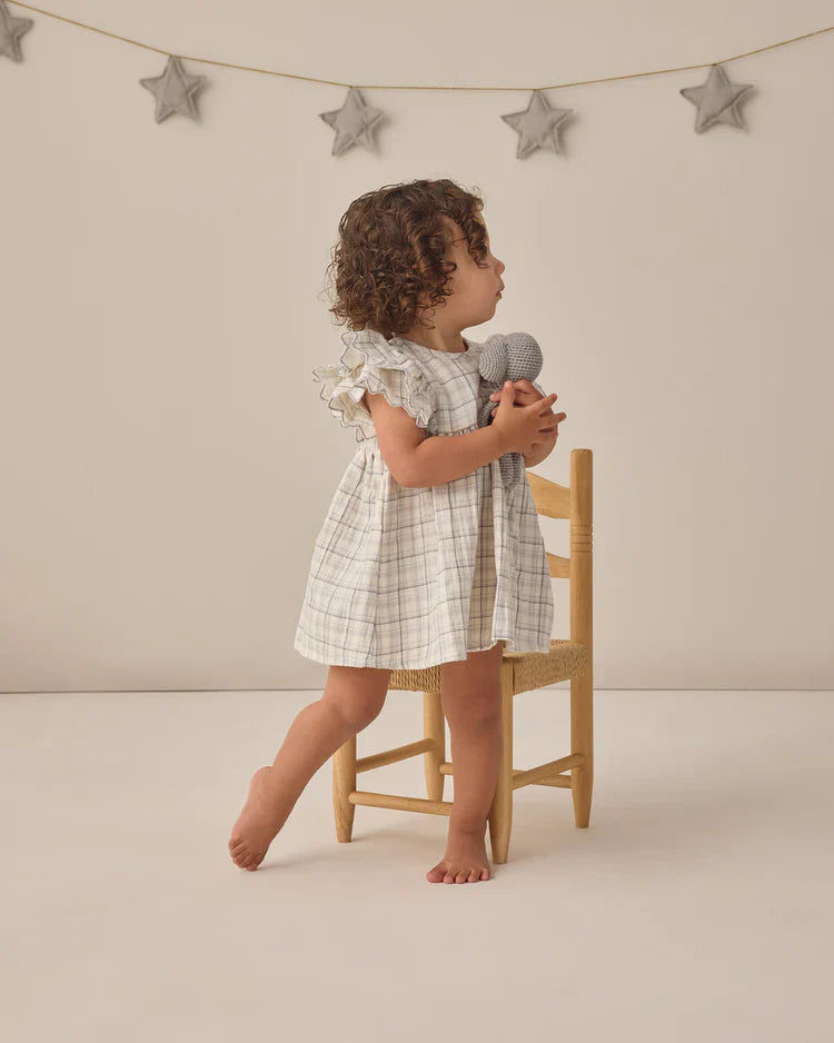 Alina Dress | Blue Plaid | Quincy Mae