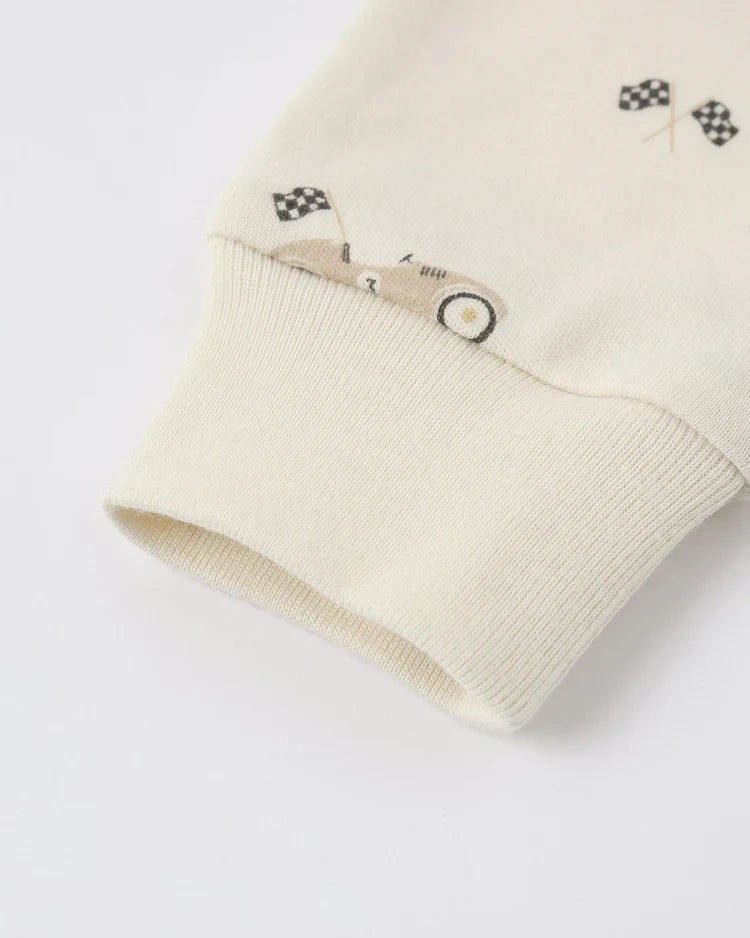Zip Longsleeve Sleeper | Race Car | Quincy Mae